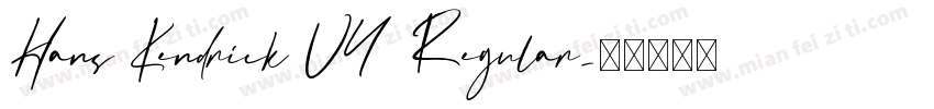 Hans Kendrick V4 Regular字体转换